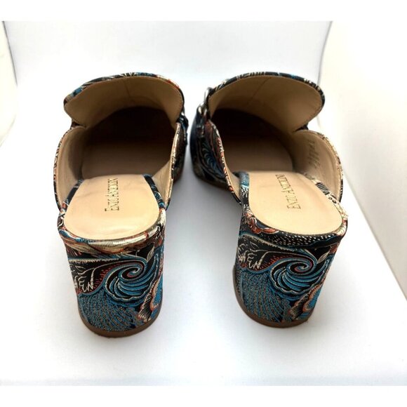 Enzo Angiolini Gilian Paisley Brocade Mules Women's Size 8 - Picture 4 of 6